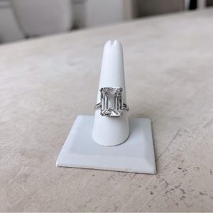 Faux Diamond Ring, Cocktail Ring, Fake Engagement Ring